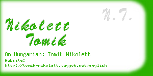 nikolett tomik business card